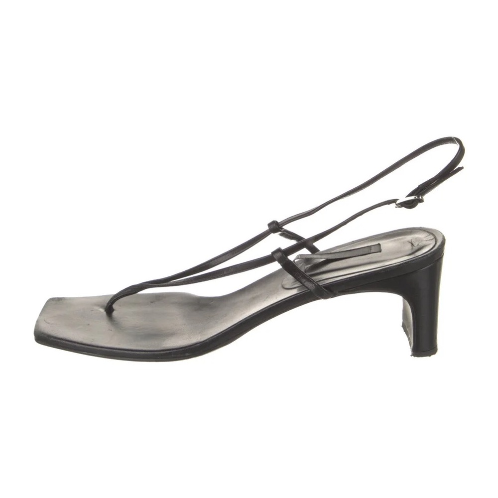 Bevza Heeled Sandal by Bevza, Black Leather